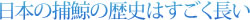 日本の捕鯨の歴史はすごく長い